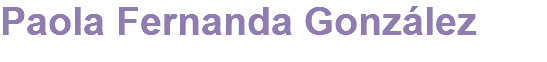Paola Fernanda González